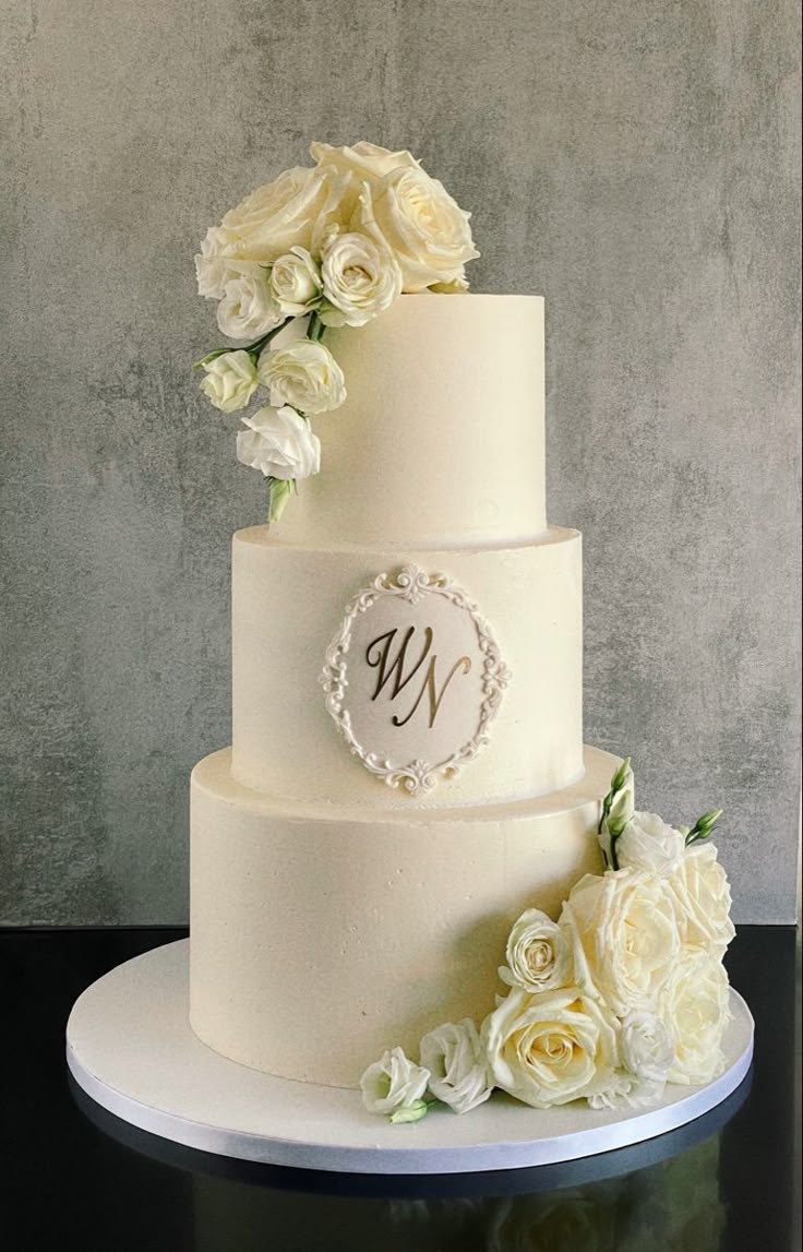 Elegant Rose Wedding Cake