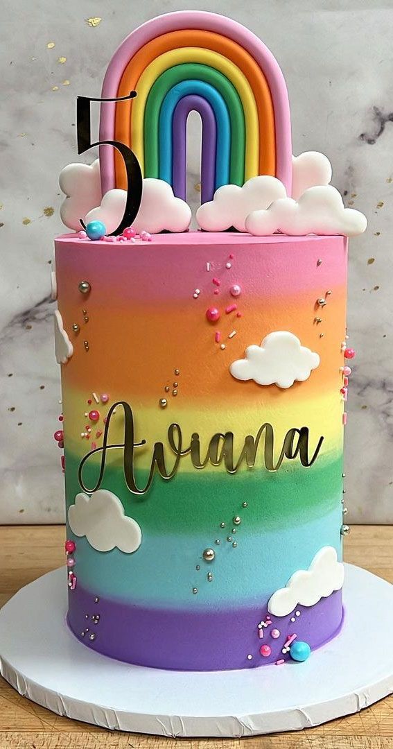 Rainbow Birthday Cake